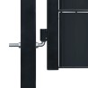 Portail de clôture PVC et acier 100x124 cm Anthracite  