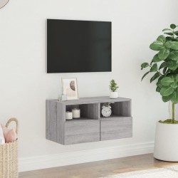 Meuble TV mural sonoma gris 60x30x30 cm bois d'ingénierie 