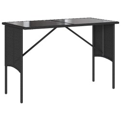 Ensemble à manger de jardin avec coussins 3 pcs Noir 