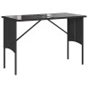 Ensemble à manger de jardin avec coussins 3 pcs Noir 