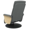 Fauteuil inclinable de massage et repose-pieds gris foncé tissu 