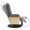 Fauteuil inclinable de massage et repose-pieds gris foncé tissu 