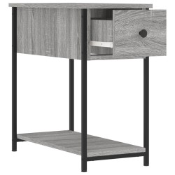 Table de chevet sonoma gris 30x60x60 cm bois d'ingénierie 