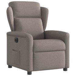 Fauteuil inclinable électrique Taupe Tissu 
