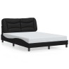 Cadre de lit sans matelas noir 140x190 cm similicuir 