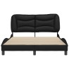 Cadre de lit sans matelas noir 140x190 cm similicuir 