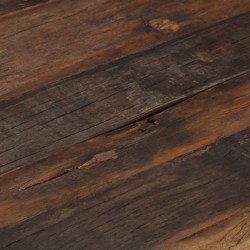 Table basse doré acier inoxydable et bois de mélèze massif 