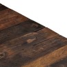 Table basse doré acier inoxydable et bois de mélèze massif 