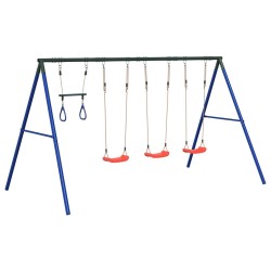 Ensemble de balançoire d'extérieur avec balançoires et trapèze 
