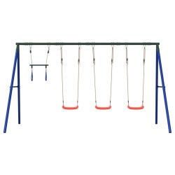 Ensemble de balançoire d'extérieur avec balançoires et trapèze 