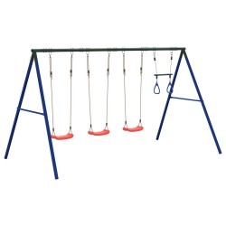 Ensemble de balançoire d'extérieur avec balançoires et trapèze 