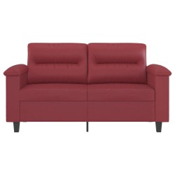 Canapé à 2 places Rouge bordeaux 120 cm Similicuir 