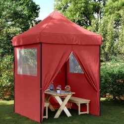 Tente de réception pliable escamotable avec 4 parois latérales 