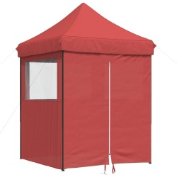 Tente de réception pliable escamotable avec 4 parois latérales 