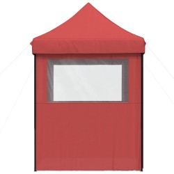 Tente de réception pliable escamotable avec 4 parois latérales 