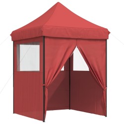 Tente de réception pliable escamotable avec 4 parois latérales 