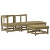 Salon de jardin 4 pcs bois de pin imprégné 