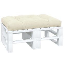 Coussin de palette crème 120x80x12 cm tissu 