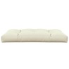 Coussin de palette crème 120x80x12 cm tissu 