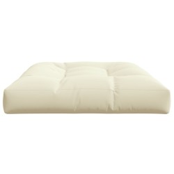 Coussin de palette crème 120x80x12 cm tissu 