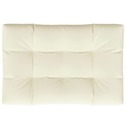 Coussin de palette crème 120x80x12 cm tissu 