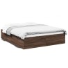 Cadre de lit sans matelas chêne marron 150x200 cm 