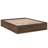 Cadre de lit sans matelas chêne marron 150x200 cm 