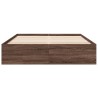 Cadre de lit sans matelas chêne marron 150x200 cm 