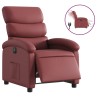 Fauteuil inclinable électrique Rouge bordeaux Similicuir 