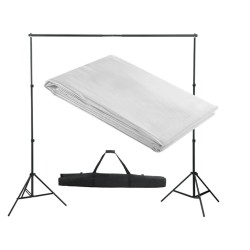 Système de support de toile de fond 300 x 300 cm Blanc 