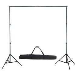 Système de support de toile de fond 300 x 300 cm Blanc 