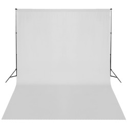 Système de support de toile de fond 300 x 300 cm Blanc 