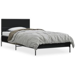 Cadre de lit sans matelas noir 100x200 cm 