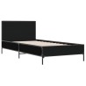 Cadre de lit sans matelas noir 100x200 cm 