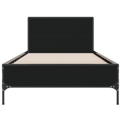 Cadre de lit sans matelas noir 100x200 cm 