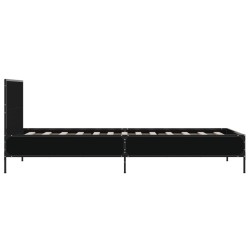 Cadre de lit sans matelas noir 100x200 cm 