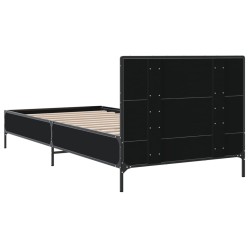 Cadre de lit sans matelas noir 100x200 cm 