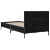 Cadre de lit sans matelas noir 100x200 cm 