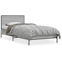 Cadre de lit sans matelas sonoma gris 100x200 cm 