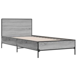 Cadre de lit sans matelas sonoma gris 100x200 cm 