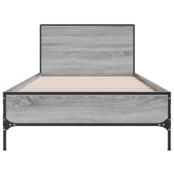 Cadre de lit sans matelas sonoma gris 100x200 cm 