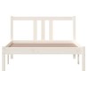 Cadre de lit sans matelas blanc bois massif 100x200 cm 