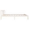 Cadre de lit sans matelas blanc bois massif 100x200 cm 