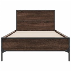 Cadre de lit sans matelas chêne marron 100x200 cm 