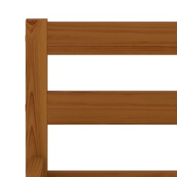 Cadre de lit sans matelas marron miel pin massif 120x200 cm 
