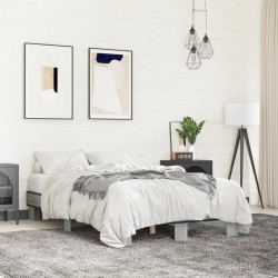 Cadre de lit sans matelas sonoma gris 140x190 cm 