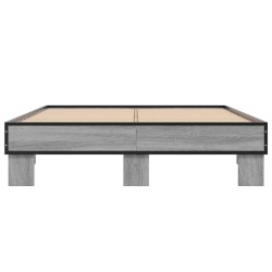Cadre de lit sans matelas sonoma gris 140x190 cm 