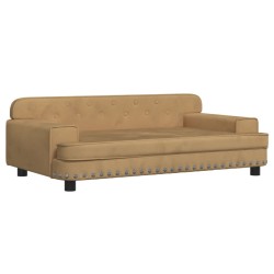 Canapé pour enfants marron 90x53x30 cm velours 