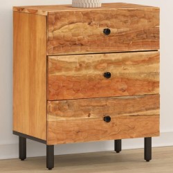 Table de chevet 50x33x60 cm bois d'acacia solide 