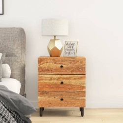 Table de chevet 50x33x60 cm bois d'acacia solide 